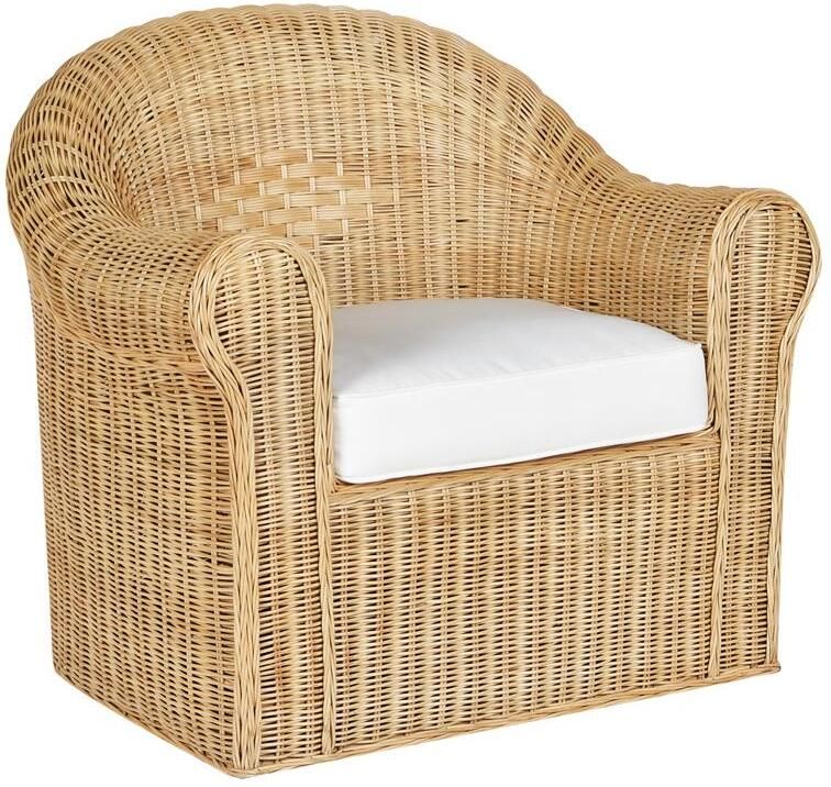 Beliani LIVADEIA Tuinfauteuil Natuurlijk Rotan