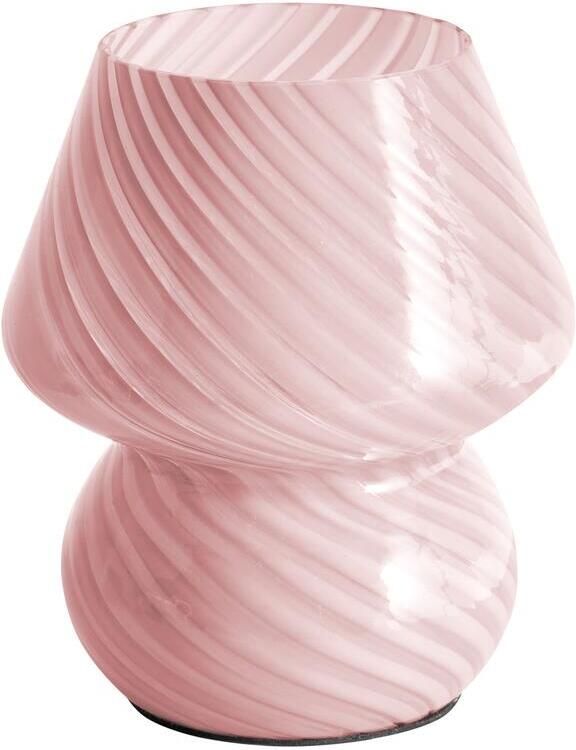 Beliani LOBO Tafellamp Roze Glas