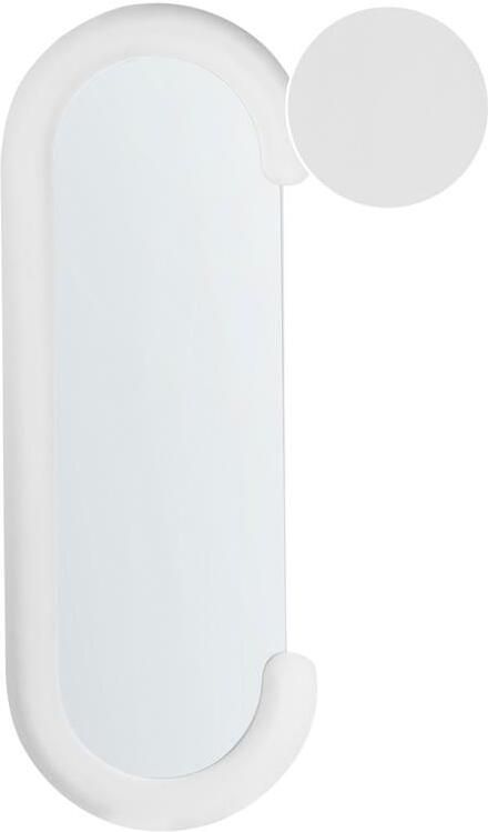 Beliani LOCHES Wandspiegel Wit Fluweel