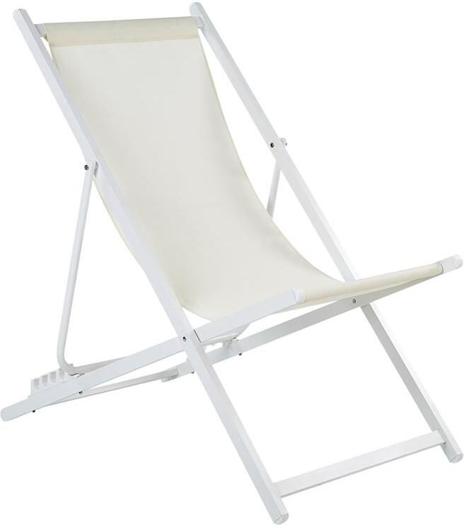 Beliani LOCRI II Strandstoel Wit|Beige Polyester