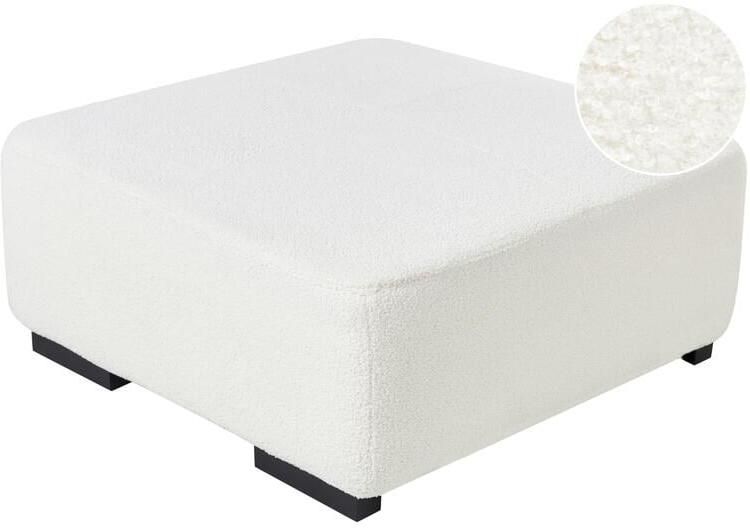 Beliani LUNGO Ottomaan Wit Bouclé - Foto 2