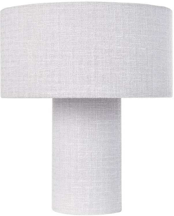 Beliani MALIPS Tafellamp Lichtgrijs Katoen|Linnen
