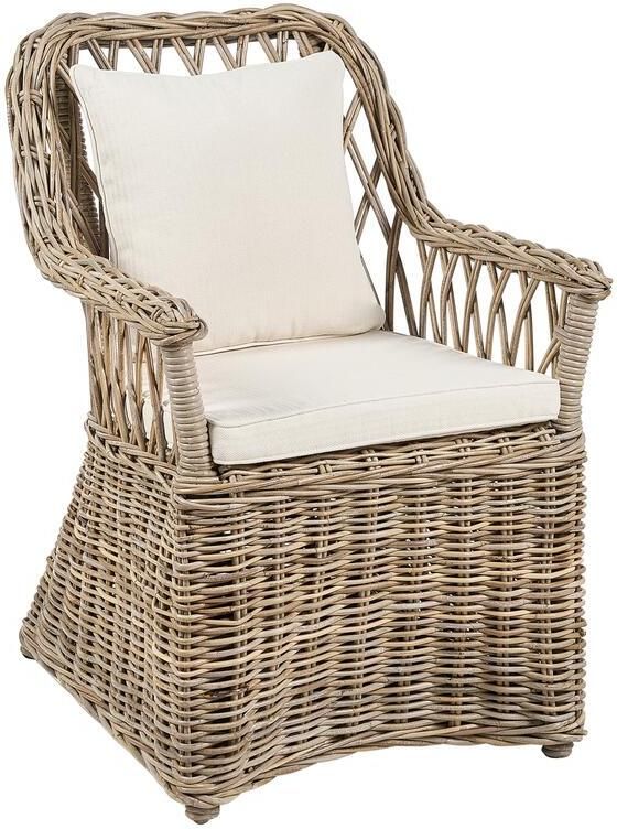 Beliani MAROS II Tuinstoel Naturel Rotan