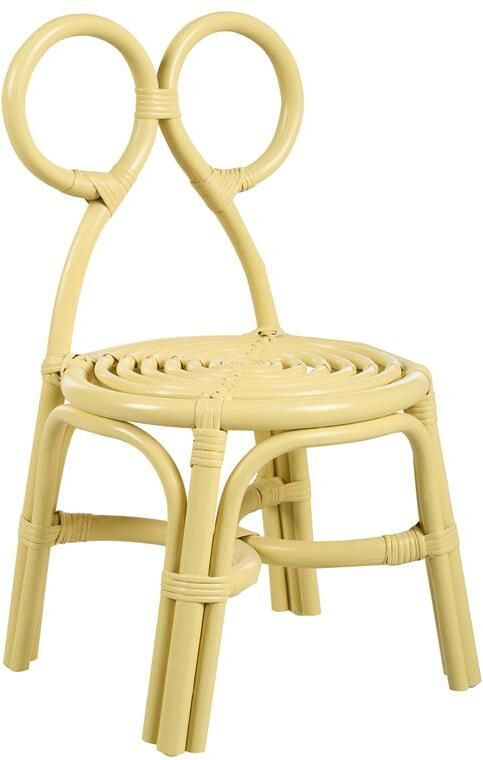 Beliani MIRTIA Kinderstoel Geel Rotan