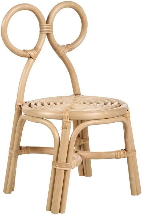 Beliani MIRTIA Kinderstoel Natuurlijk Rotan