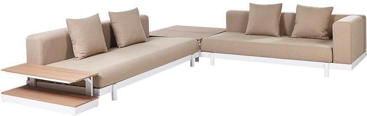 Beliani MISSANELLO Loungeset Beige Aluminium|Polyester