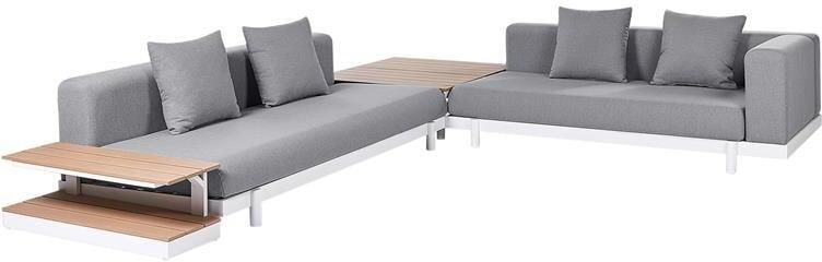 Beliani MISSANELLO Loungeset Grijs Aluminium|Polyester