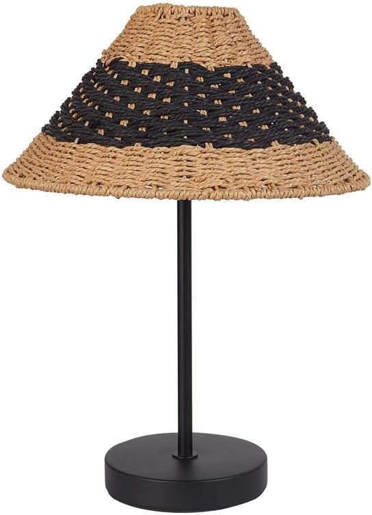 Beliani MOMBA Tafellamp Beige|Zwart Papier
