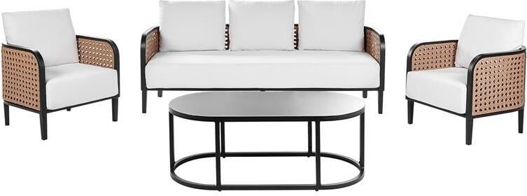 Beliani MONTEFALCO Loungeset 5-zits Wit Aluminium