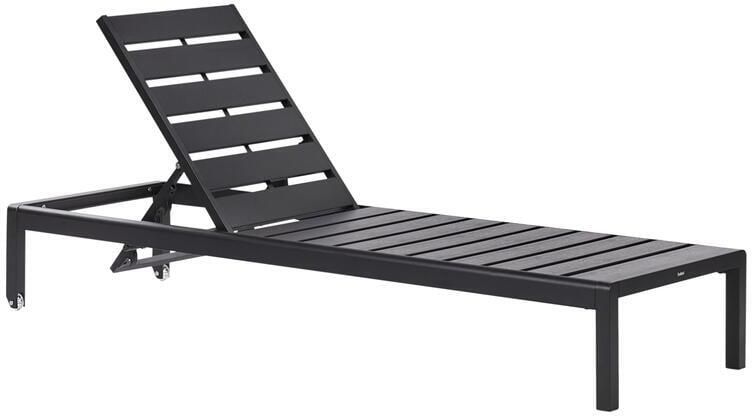 Beliani NARDO Ligstoel Zwart Aluminium