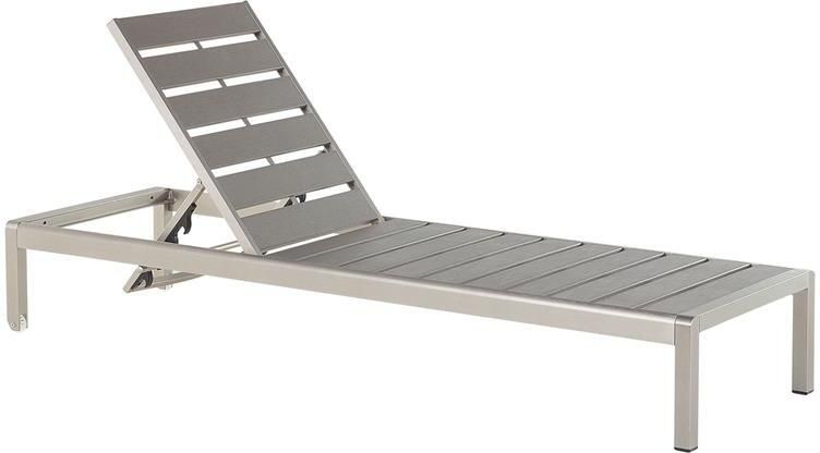 Beliani NARDO Strandstoel Grijs Aluminium