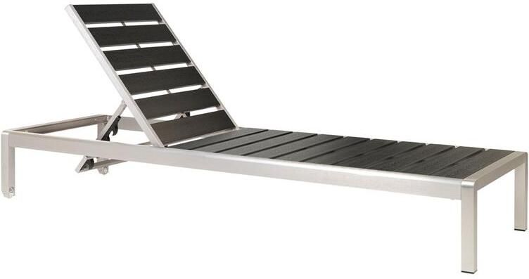 Beliani NARDO Strandstoel Zwart Aluminium