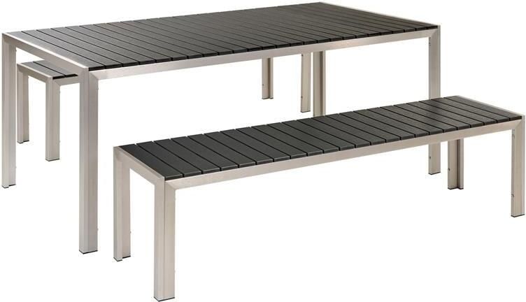 Beliani NARDO Tuinset voor 6 Zwart Kunsthout