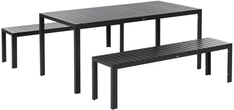 Beliani NARDO Tuinset voor 6 Zwart|Zwart Kunsthout