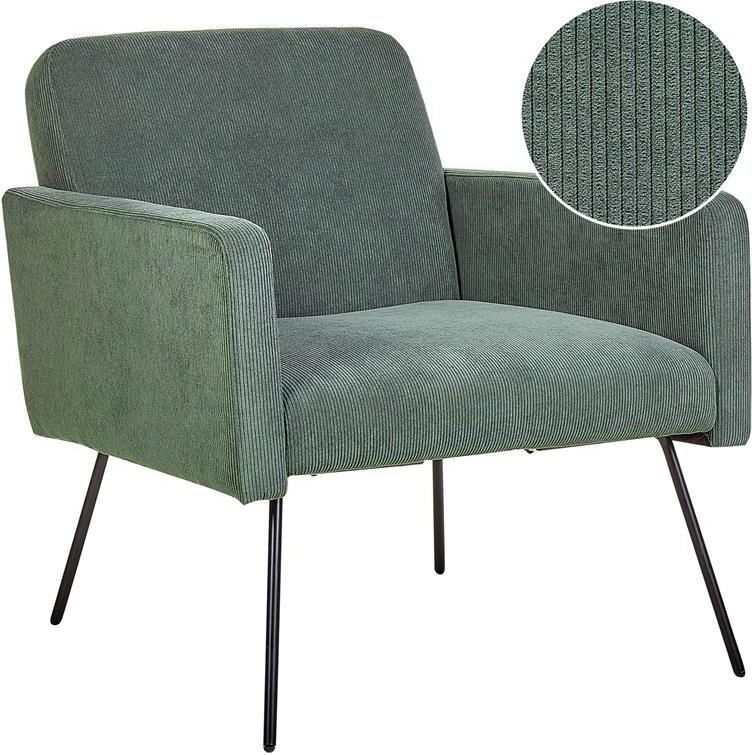 Beliani NARKEN Fauteuil Donkergroen Corduroy - Foto 3