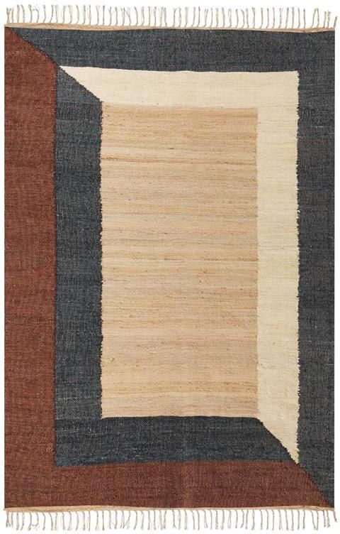 Beliani -ORTAKOY-Laagpolig vloerkleed-Meerkleurig-160 x 230 cm-Jute - Foto 3