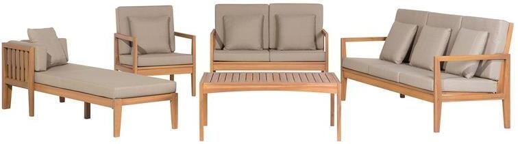 Beliani -PATAJA-Loungeset voor 7-Grijs-FSC gecertificeerd acaciahout