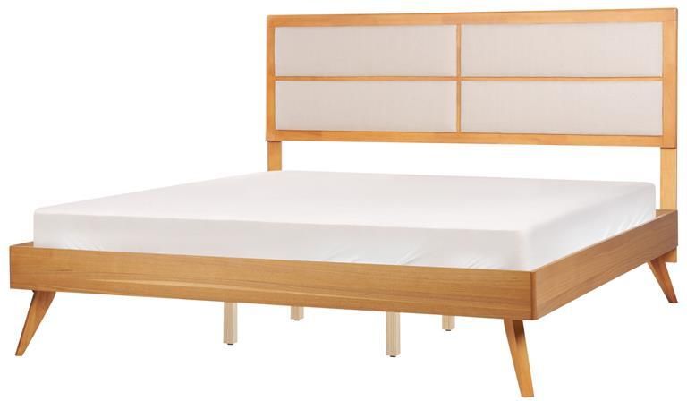 Beliani POISSY Tweepersoonsbed Lichthout 180 x 200 cm MDF - Foto 3
