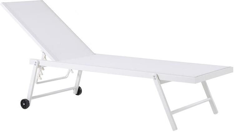 Beliani PORTOFINO Strandstoel Wit Aluminium
