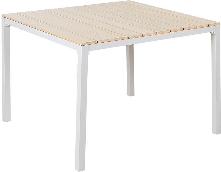 Beliani PRATO Tuintafel Lichthout 95 x 95 cm Kunsthout