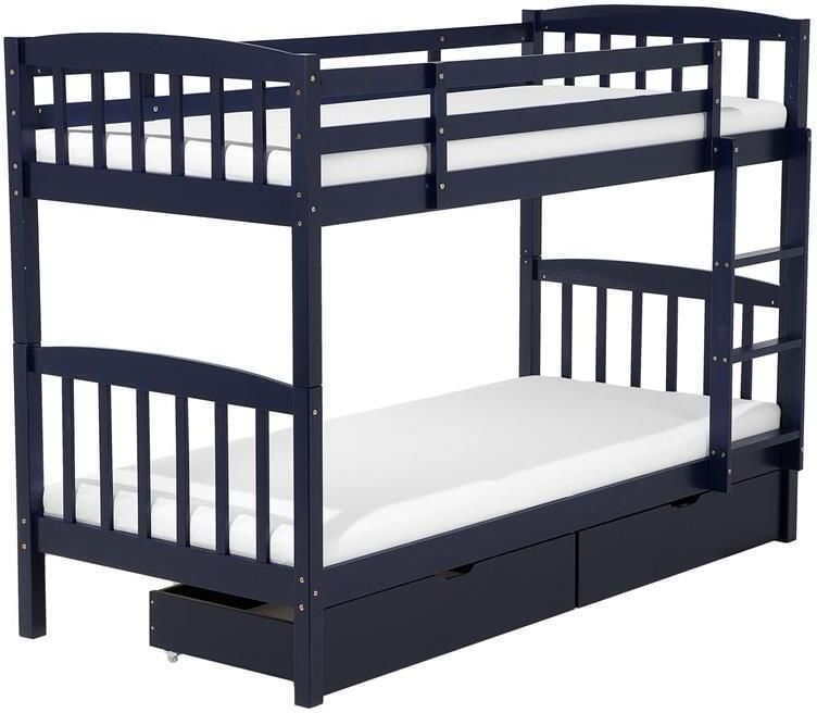 Beliani -REVIN -Stapelbed met opbergruimte-Blauw-90 x 200 cm-Dennenhout - Foto 4