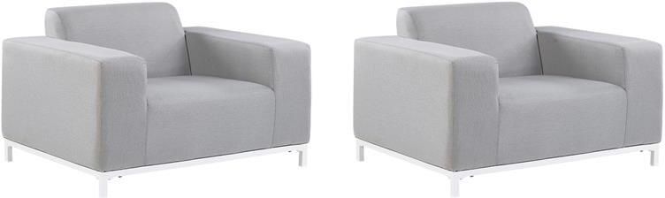 Beliani ROVIGO Fauteuil Lichtgrijs Polyester