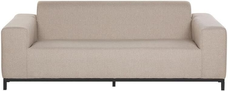 Beliani ROVIGO Tuinbank Beige|Zwart Polyester