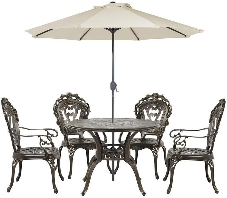 Beliani SAPRI Tuinset Bruin Aluminium