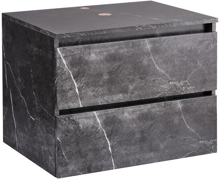 Beliani SERRA Badkamerkast Zwart 60 x 47 cm MDP