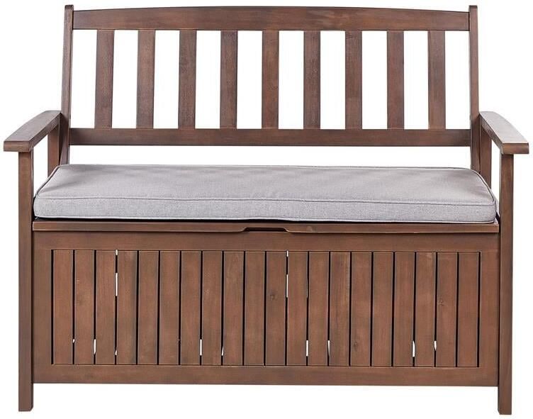 Beliani SOVANA Tuinbank Donkerhout|Grijs Acaciahout