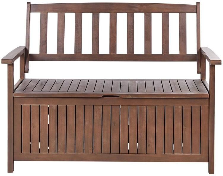 Beliani SOVANA Tuinbank Donkerhoutkleur Acaciahout