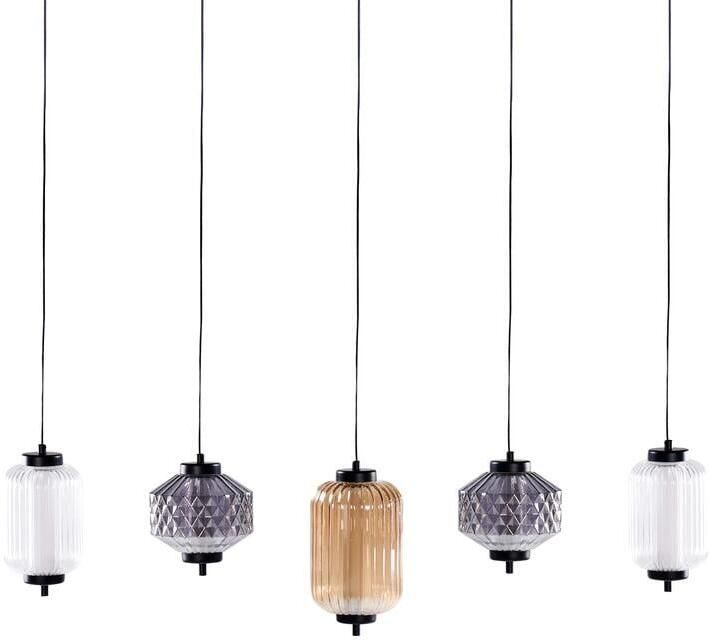 Beliani SULLANE Hanglamp 5 lampen Meerkleurig Glas