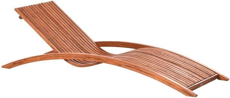 Beliani TANARO Ligstoel Bruin Larikshout