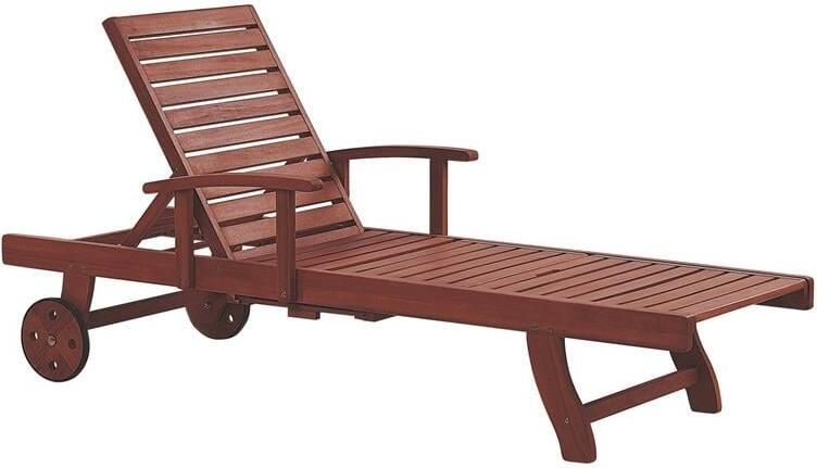 Beliani TOSCANA Strandstoel Donkere houtkleur Acaciahout