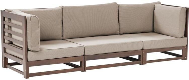 Beliani TRANI Tuinbank 3-zits Bruin Acaciahout