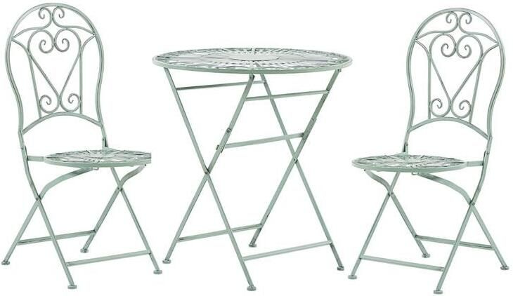 Beliani TRENTO Bistroset voor 2 Groen Metaal