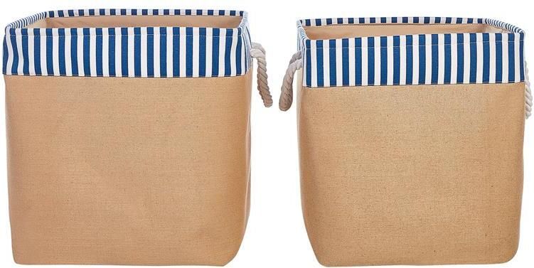 Beliani TUGUL Manden set van 2 Beige Polyester