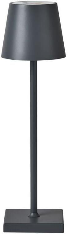 Beliani VALIRA Tafellamp Donkergrijs Aluminium|IJzer