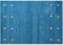 Beliani CALTI Modern vloerkleed Blauw 140 x 200 cm Wol - Thumbnail 1