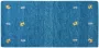 Beliani CALTI Modern vloerkleed Blauw 80 x 150 cm Wol - Thumbnail 1