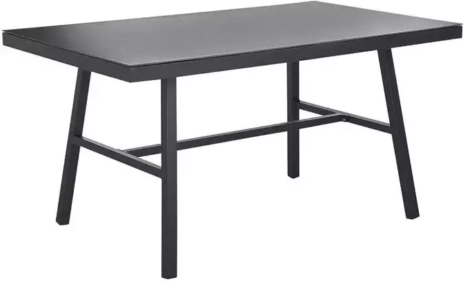 Beliani CANETTO Tuintafel Zwart Aluminium