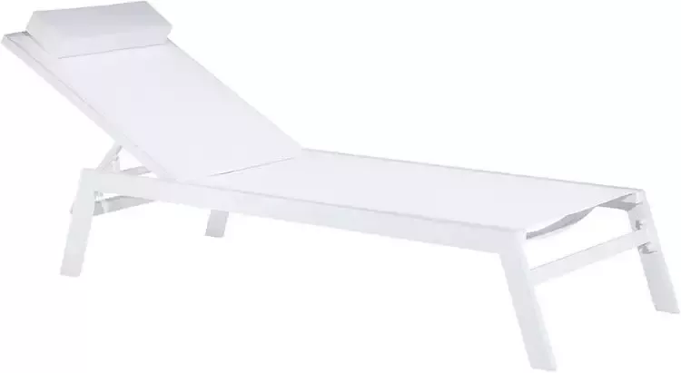 Beliani CATANIA Strandstoel Wit Aluminium