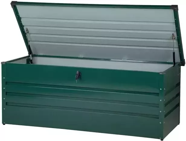 Beliani CEBROSA L Kussenbox Groen Staal