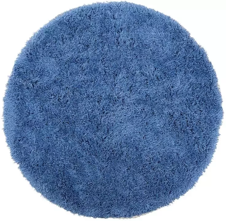 Beliani CIDE Shaggy vloerkleed Blauw 140 cm Polyester