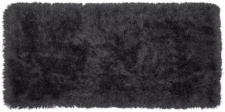 Beliani CIDE Shaggy vloerkleed Zwart Wit 80 x 150 cm Polyester