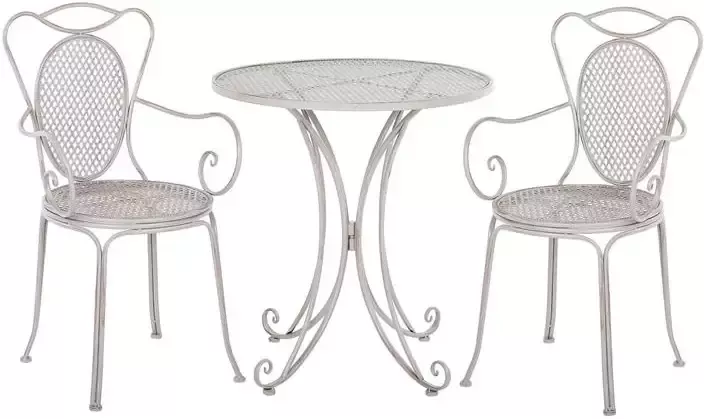 Beliani CILENTO Bistroset voor 2 Grijs IJzer