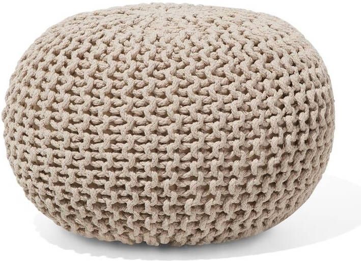 Beliani CONRAD Ottoman Beige Katoen