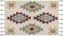 Beliani DUZCE Laagpolig vloerkleed Multicolor 140 x 200 cm Katoen - Thumbnail 1