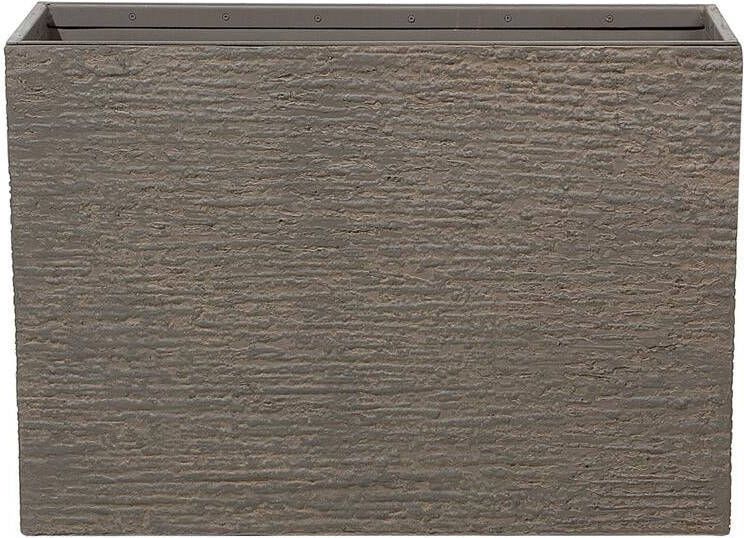 Beliani EDESSA Plantenbak Bruin 80 cm Stenenmix