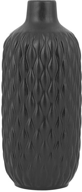 Beliani EMAR Decoratieve vaas Zwart Keramiek